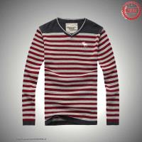 heren abercrombie and fitch v-hals truien gestreept rood Store Almere Stad h7ht0758